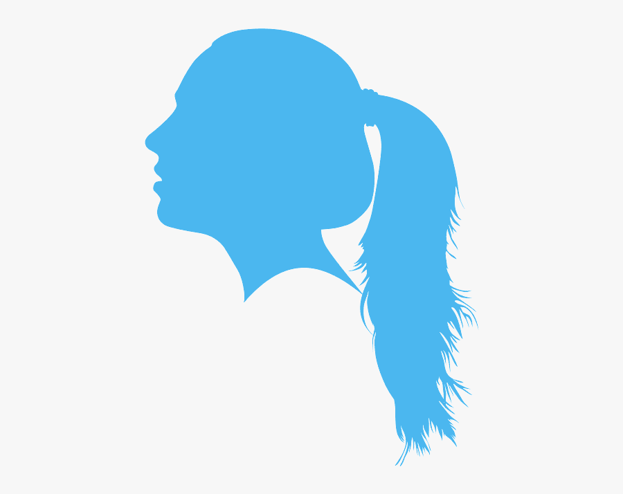 Silhouette Mädchen Kopf, Transparent Clipart