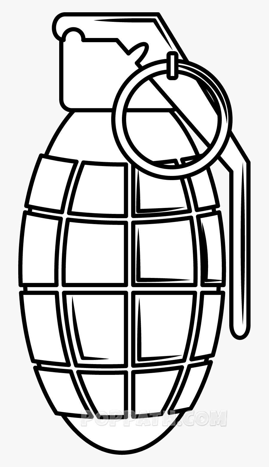 How To Draw A - Grenade Clipart, Transparent Clipart