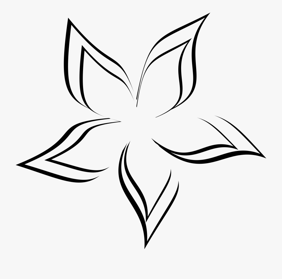 Abstract Black And White Flower Png - Black And White Flower Png Clipart, Transparent Clipart