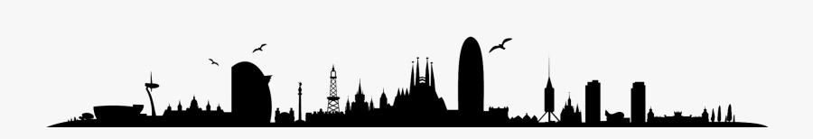 Barcelona Skyline Silhouette - Barcelona Skyline Silhouette Png, Transparent Clipart