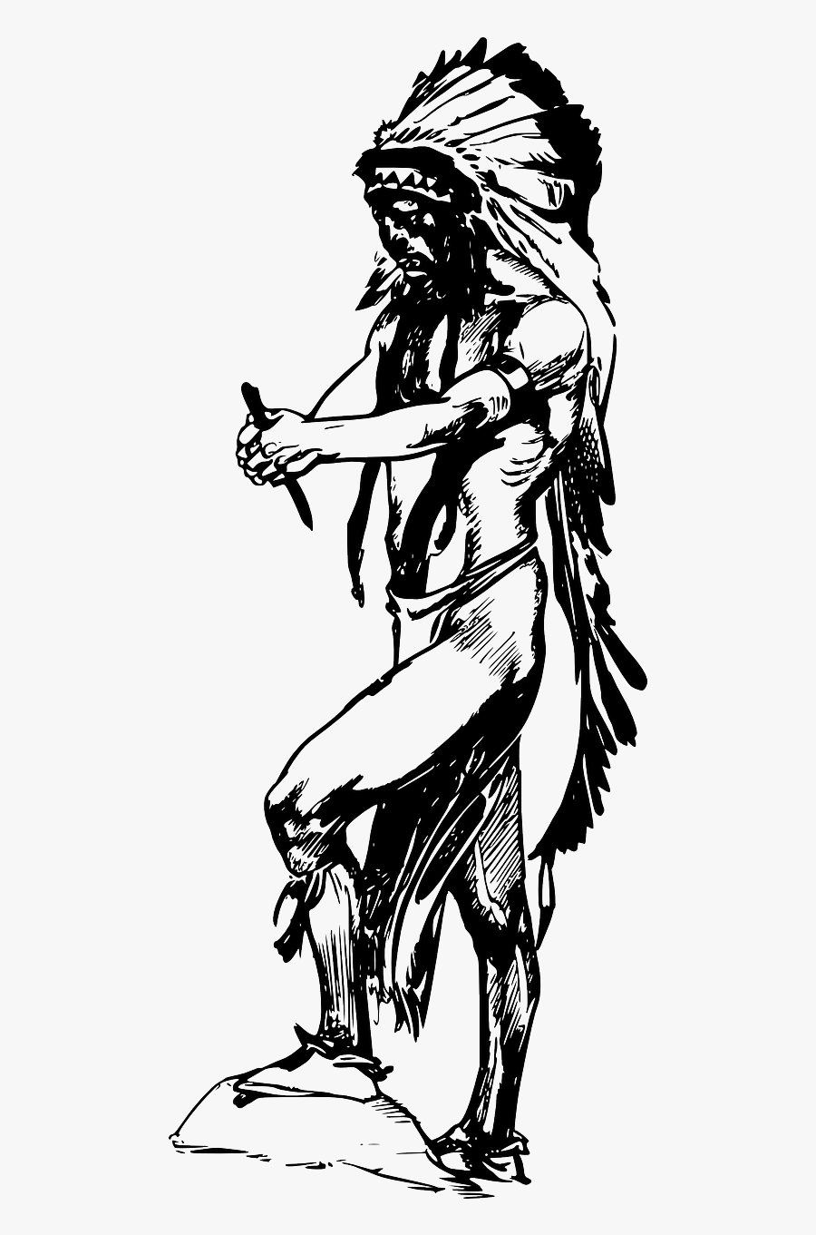 Native American Drawing Png, Transparent Clipart