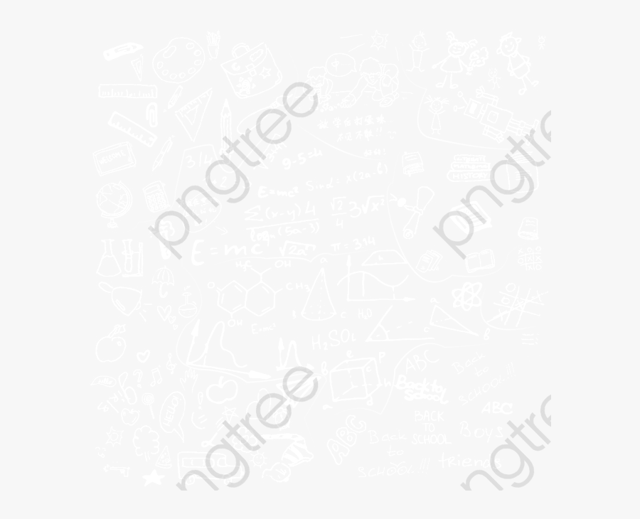 Black And White Chalk - 黑板 塗鴉, Transparent Clipart