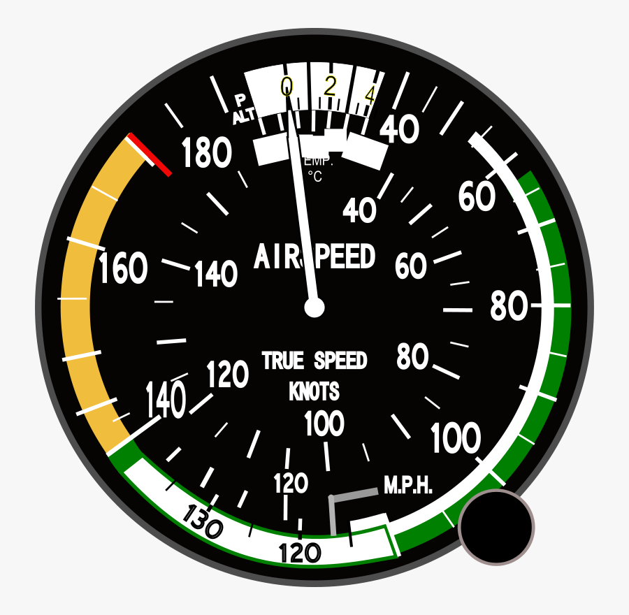 True Airspeed Indicator - Gauges Clipart, Transparent Clipart
