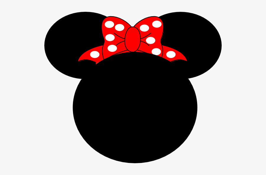 Minnie Mouse Black Face, Transparent Clipart