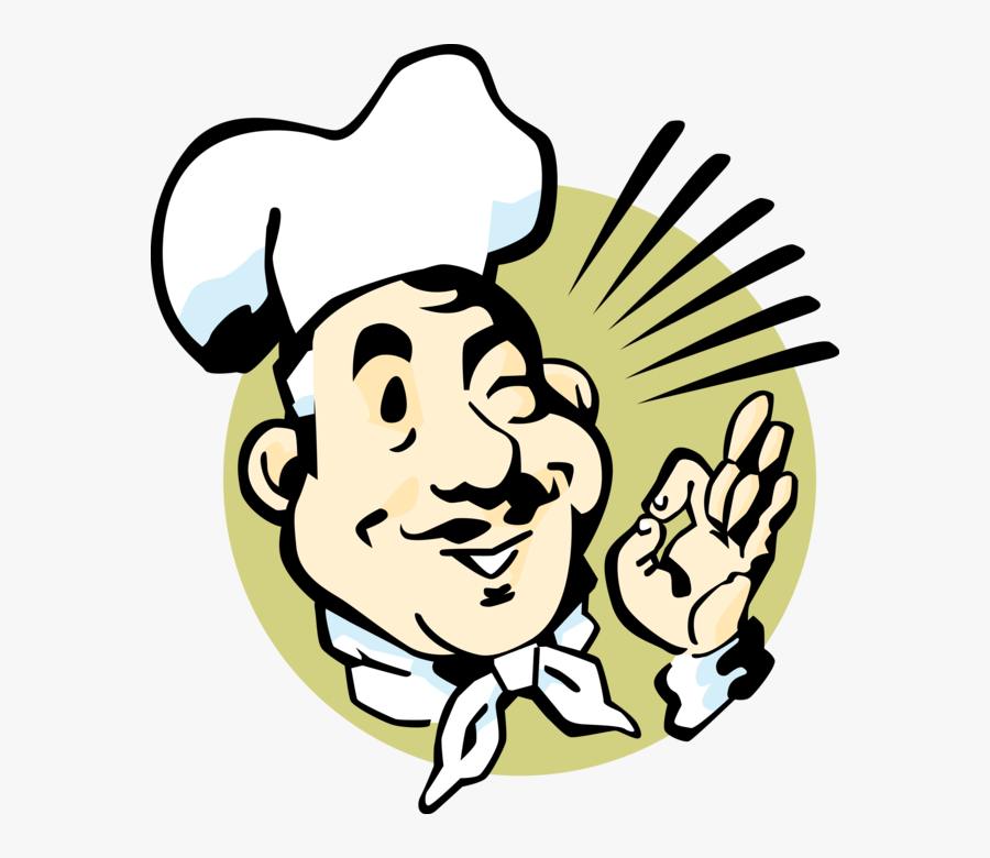 Vector Illustration Of Culinary Chef With White Hat - Culinary Vector, Transparent Clipart