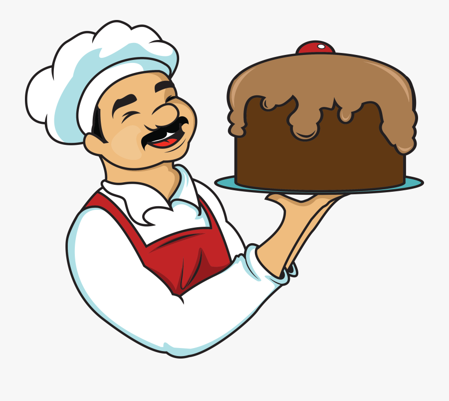 Head Chef Bon Appetit Cake Funny Novelty Tote Bag Rr21r - Chef With Cake Clipart, Transparent Clipart