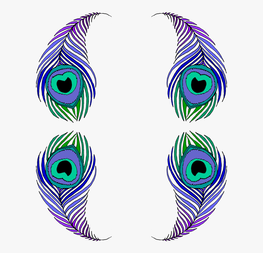 Peacock Feather For Coloring Clipart , Png Download, Transparent Clipart
