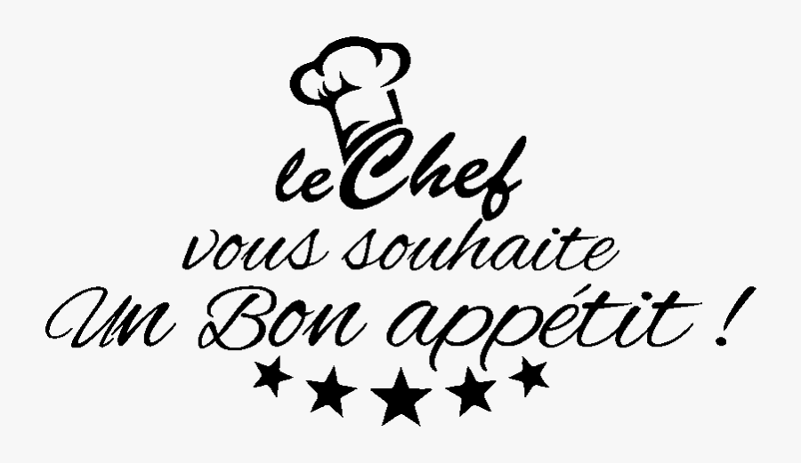 Le Chef Vous Souhaite Un Bon Appétit, Transparent Clipart