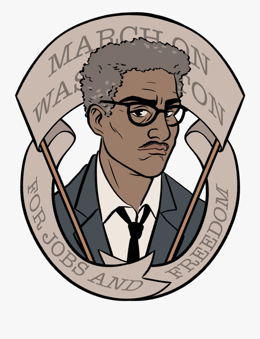 Mlk Clipart Portrait - Bayard Rustin Transparent, Transparent Clipart