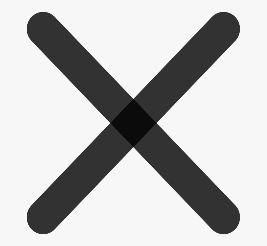 X Clipart Black And White , Png Download - เครื่องหมาย ผิด สี ดำ, Transparent Clipart