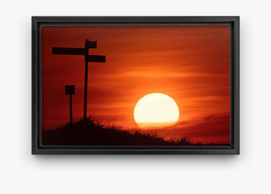 Transparent Cross Silhouette Png - Sunset, Transparent Clipart