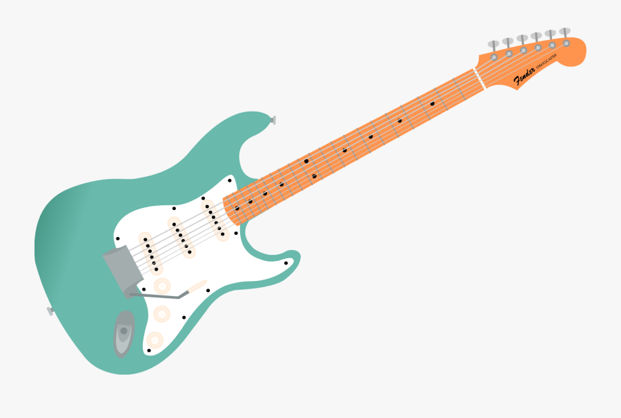 Download Electric Telecaster Fender Guitar Stratocaster - Electric Guitar Fender Illustration, Transparent Clipart