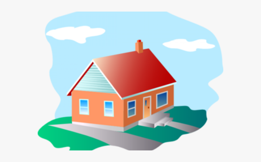 Suburban Cliparts - Transparent Background House Cartoon Png, Transparent Clipart