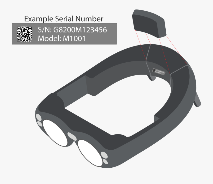 Ml Serialnumber Behindpad - Magic Leap Png, Transparent Clipart
