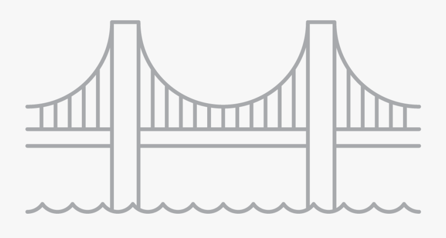 Clip Art Brooklyn Bridge Vector Graphics Golden Gate - Line Art Golden Gate Bridge Png, Transparent Clipart