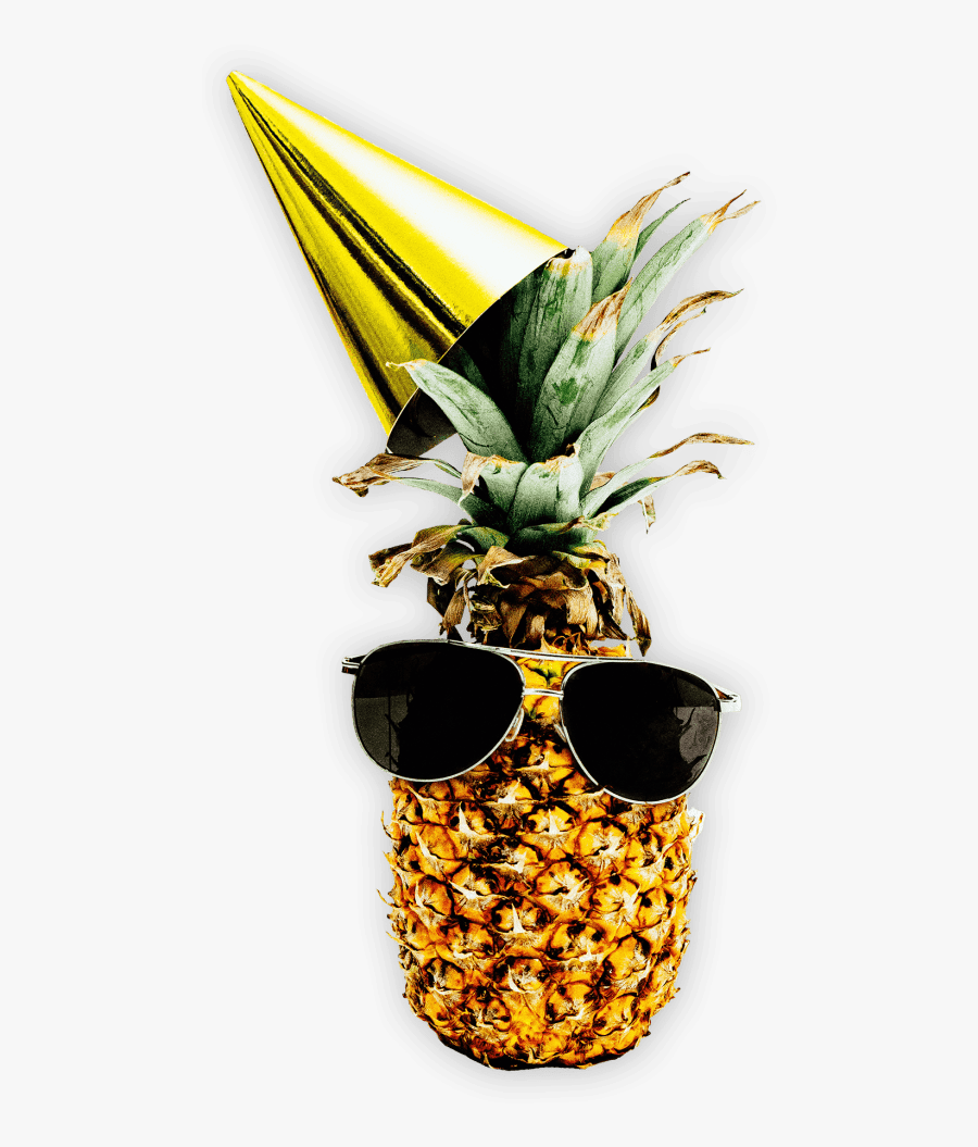Happy Birthday With Pineapples, Transparent Clipart