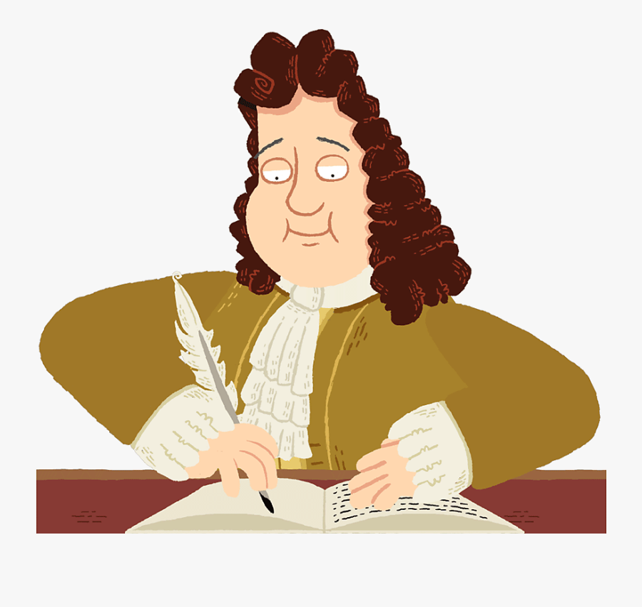 Samuel Pepys Writing At His Desk - Samuel Pepys Clip Art, Transparent Clipart
