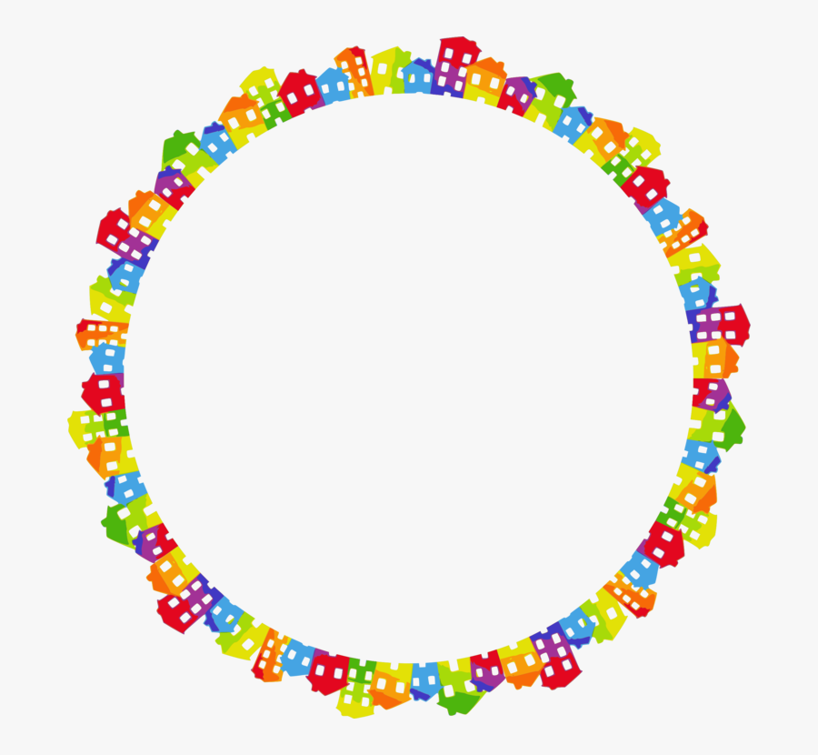 Art,jewellery,text - Circle Of Houses Png, Transparent Clipart