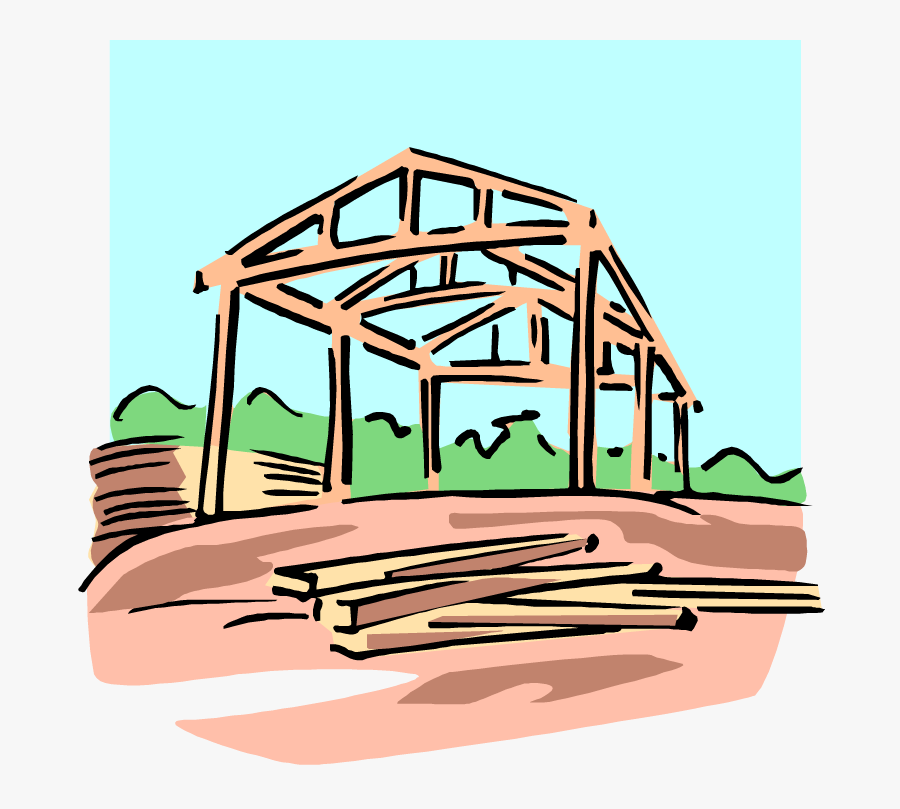 Being Cliparts - House Being Built Cartoon, Transparent Clipart