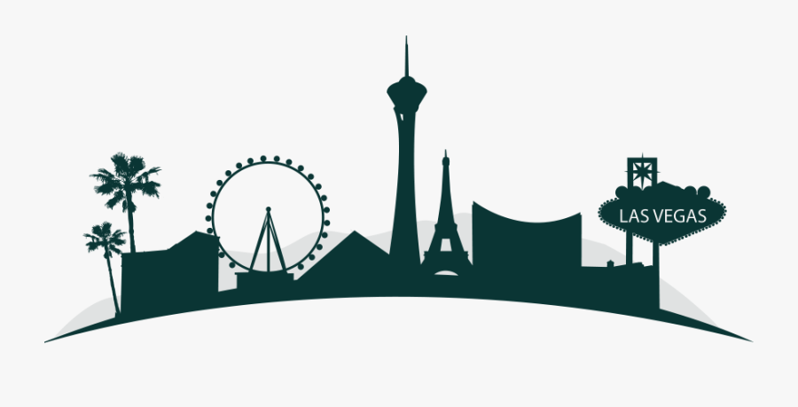 Las Vegas Clipart Silhouette - Las Vegas Skyline Png, Transparent Clipart