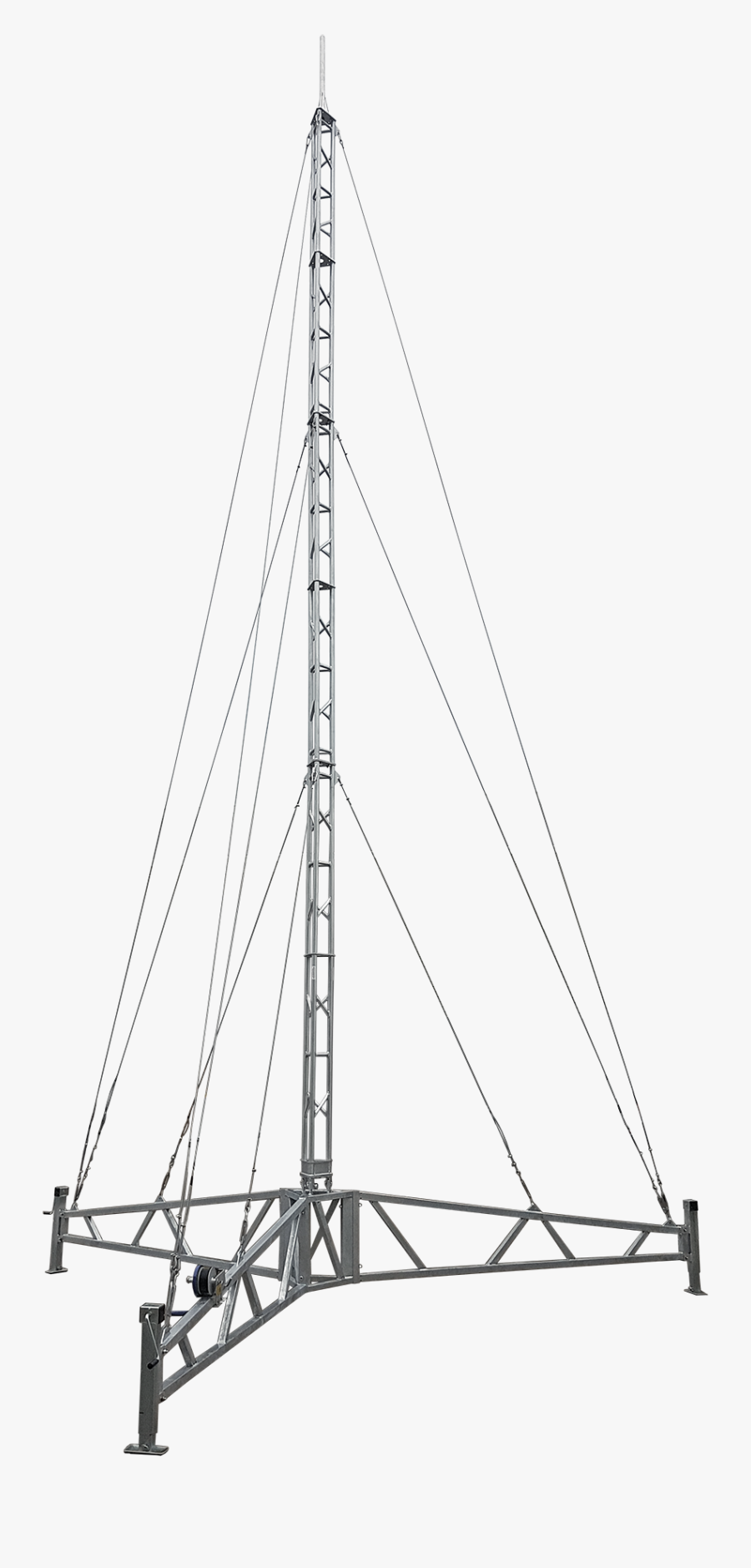 Portable Lattice Tower Tripod Guyed Mast - Dhow, Transparent Clipart