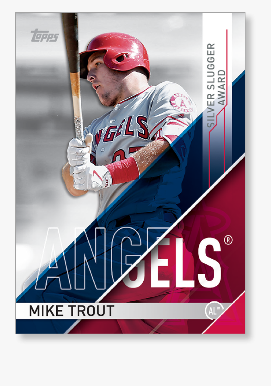 Clip Art Mike Trout Topps Baseball - Mike Trout Cards, Transparent Clipart