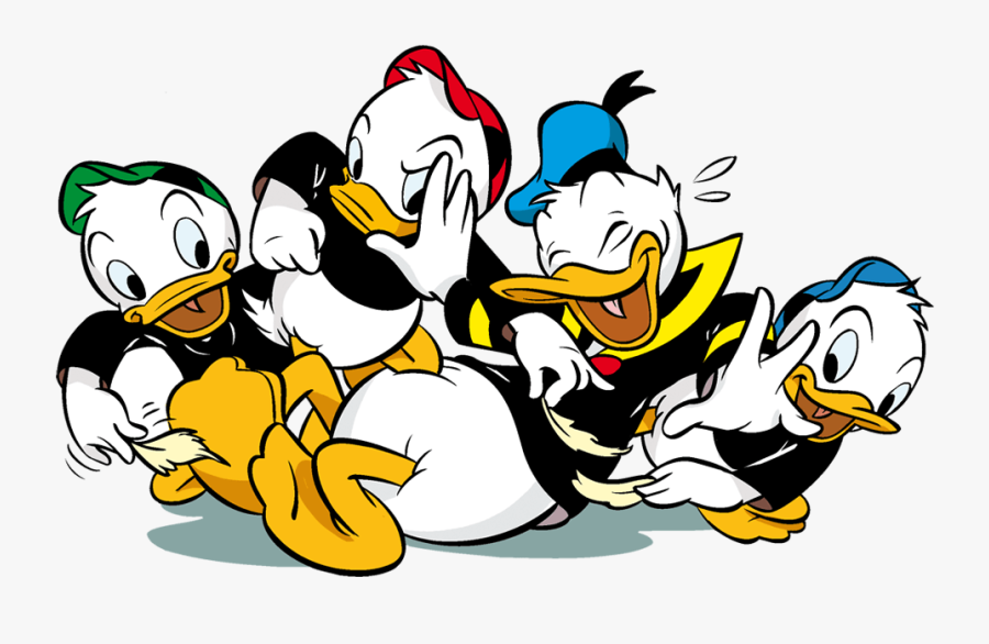 Tick Trick Und Steckbrief - Donald Duck Mit Tick Trick Und Track, Transparent Clipart