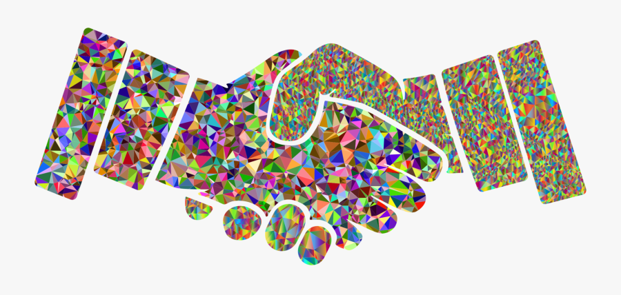 Colorfulness,graphic Design,party Supply - Shaking Hands, Transparent Clipart