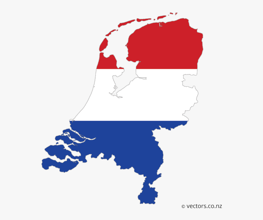 Flag Map Of The - Netherlands Map Transparent Background, Transparent Clipart