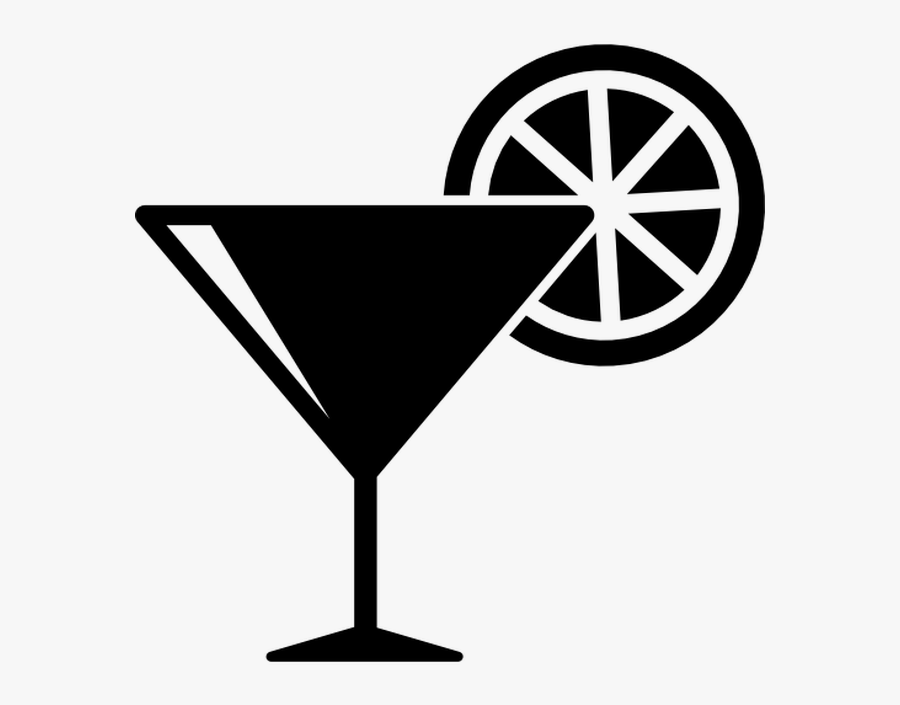 Transparent Lemon Slice Png - Cocktail Glass Vector Png, Transparent Clipart