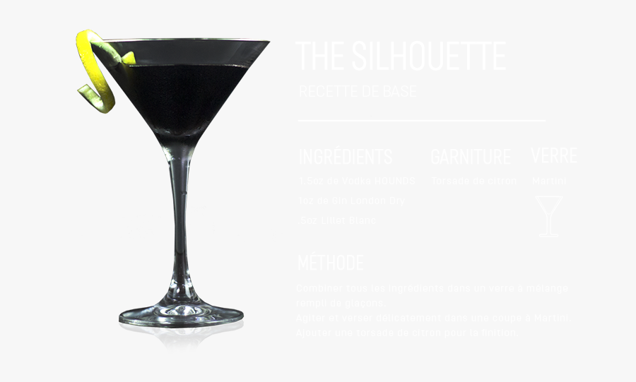 Transparent Martini Glass Silhouette Png - Black Cocktail Png, Transparent Clipart