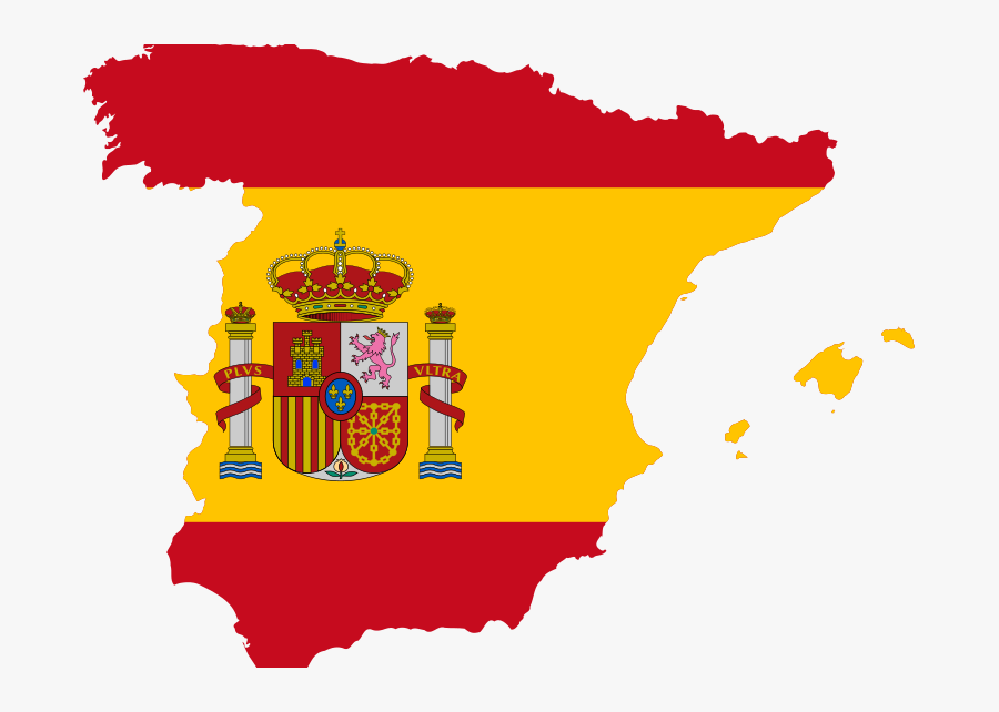 Spain Flag And Map, Transparent Clipart