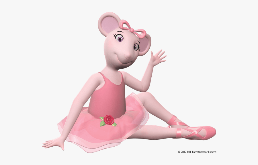 Angelina Sitting On The Floor And Waving - Angelina The Ballerina, Transparent Clipart