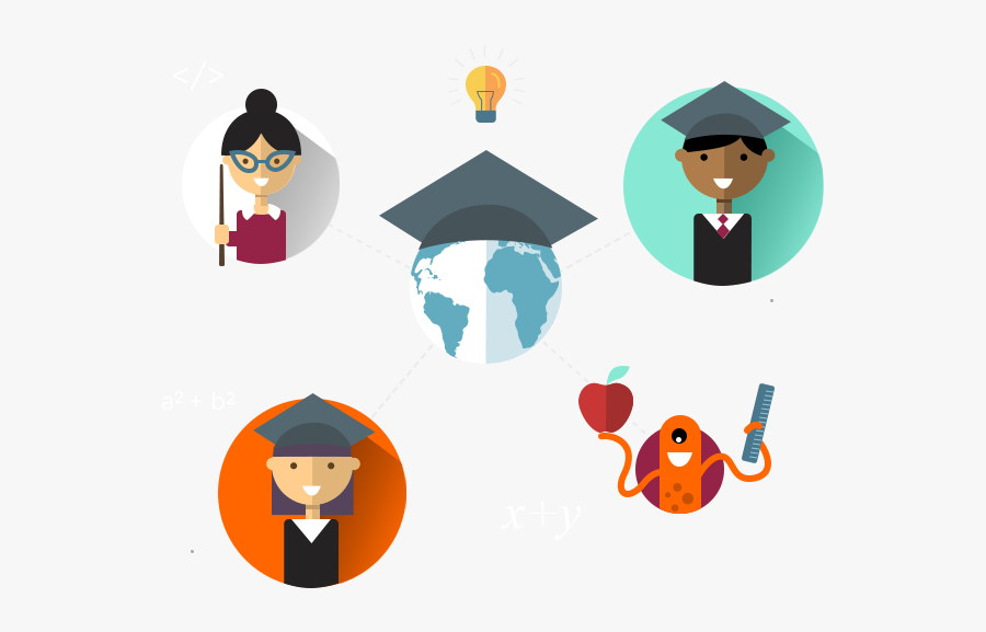 Educate The World - Cartoon, Transparent Clipart