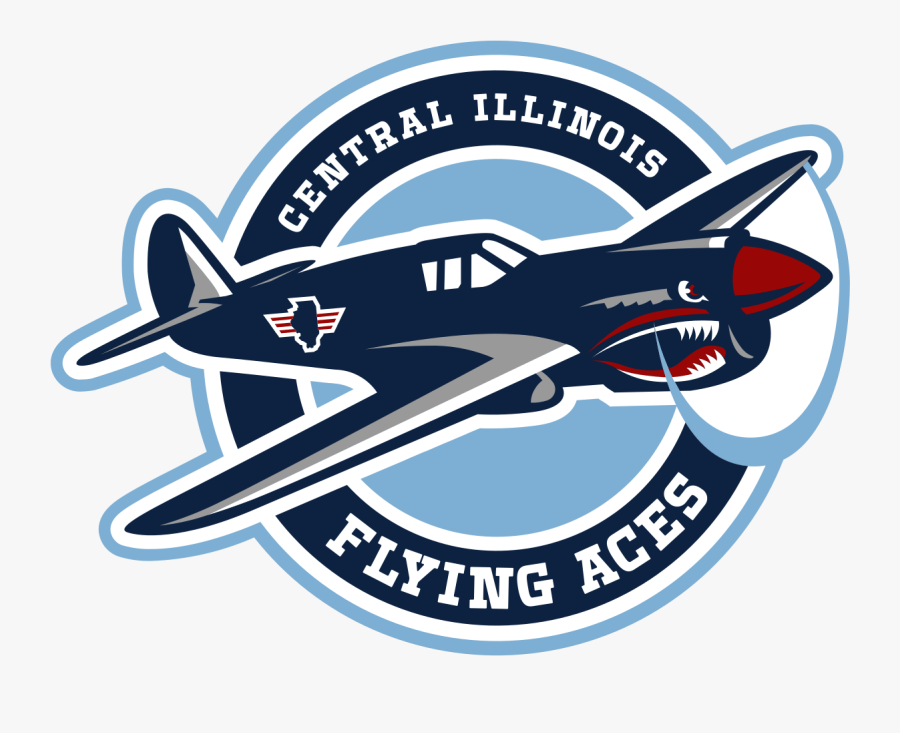 Central Illinois Flying Aces Logo, Transparent Clipart