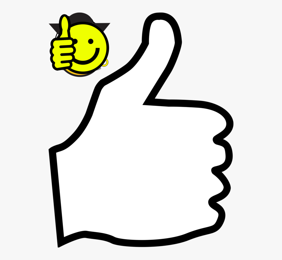 Hand Clip Signal - Transparent Thumbs Up White Png, Transparent Clipart
