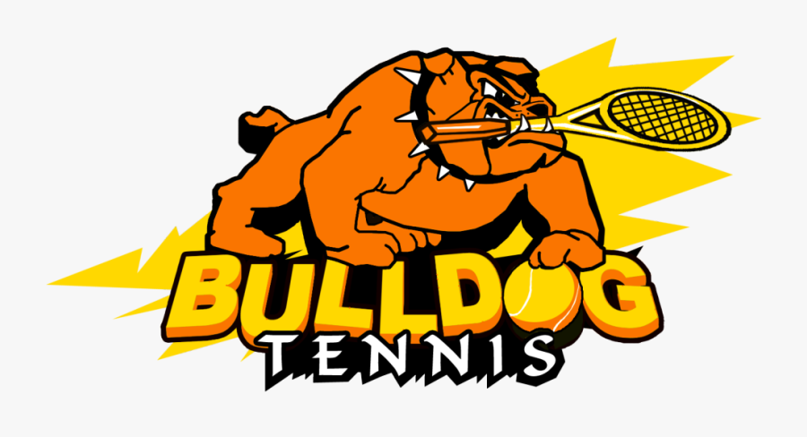 Bulldog Tennis Logo, Transparent Clipart
