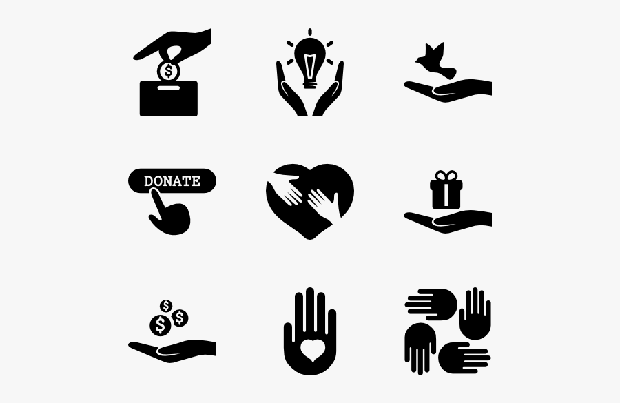 Hands Vector Hand Symbol - Logo Helping Hand Png, Transparent Clipart