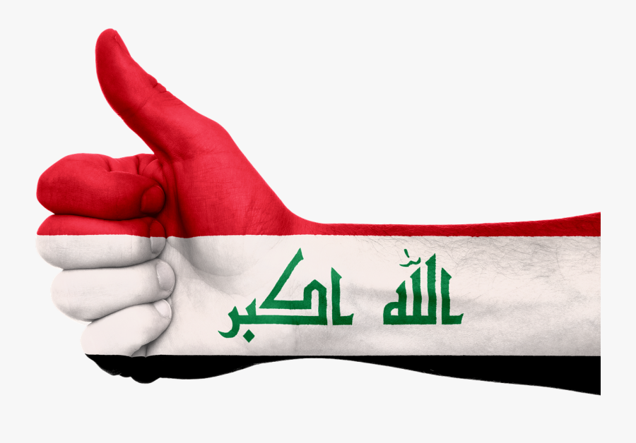 Iraq Flag Hand, Transparent Clipart