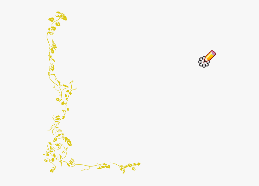 Floral Border Black And White, Transparent Clipart