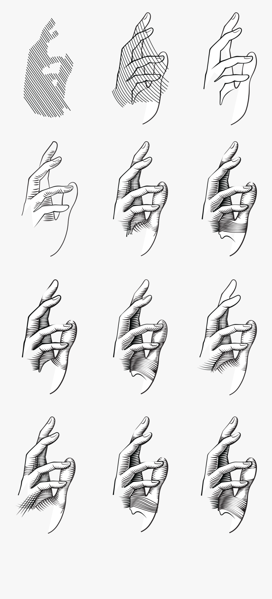 Drawing Hand Gesture - Руки В Иконописи, Transparent Clipart