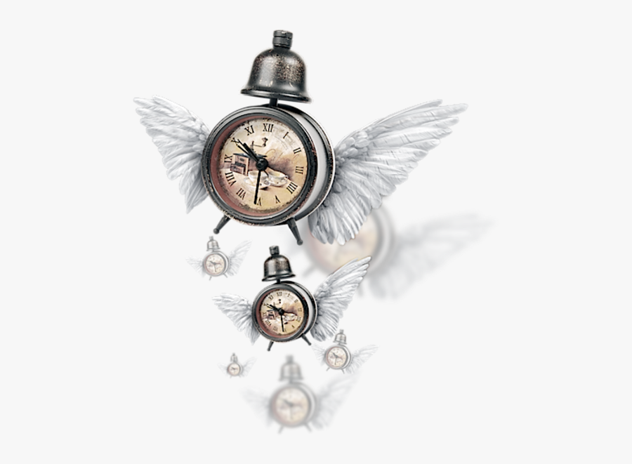 Flying Clocks Png, Transparent Clipart