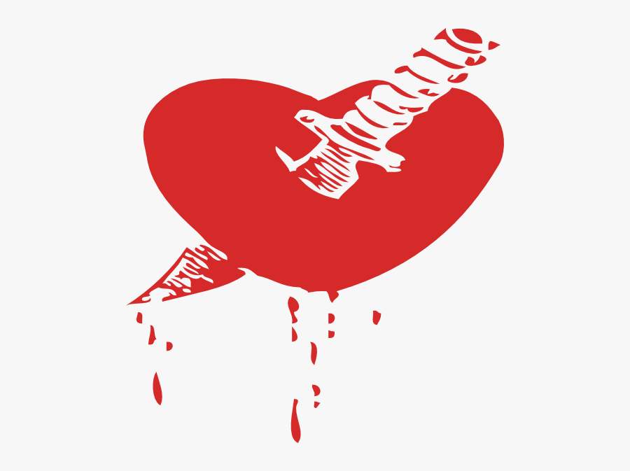 Heart With A Knife Through, Transparent Clipart