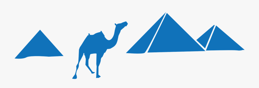 Pyramids Camel Blue Free Picture - My Name Is In Egypt, Transparent Clipart