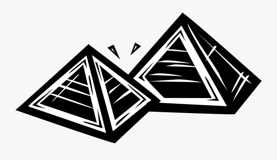 Vector Illustration Of The Great Pyramids Archaeological - Pyramids Egypt Vector Hd, Transparent Clipart