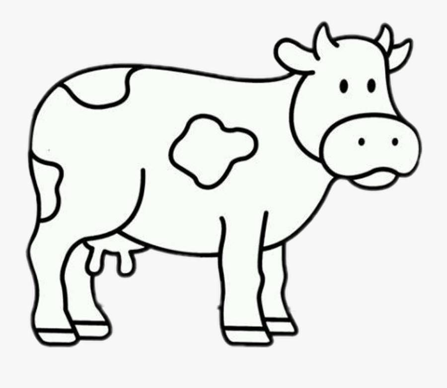 Vaca Para Colorear Clipart , Png Download - Vaca Animada Para Dibujar, Transparent Clipart
