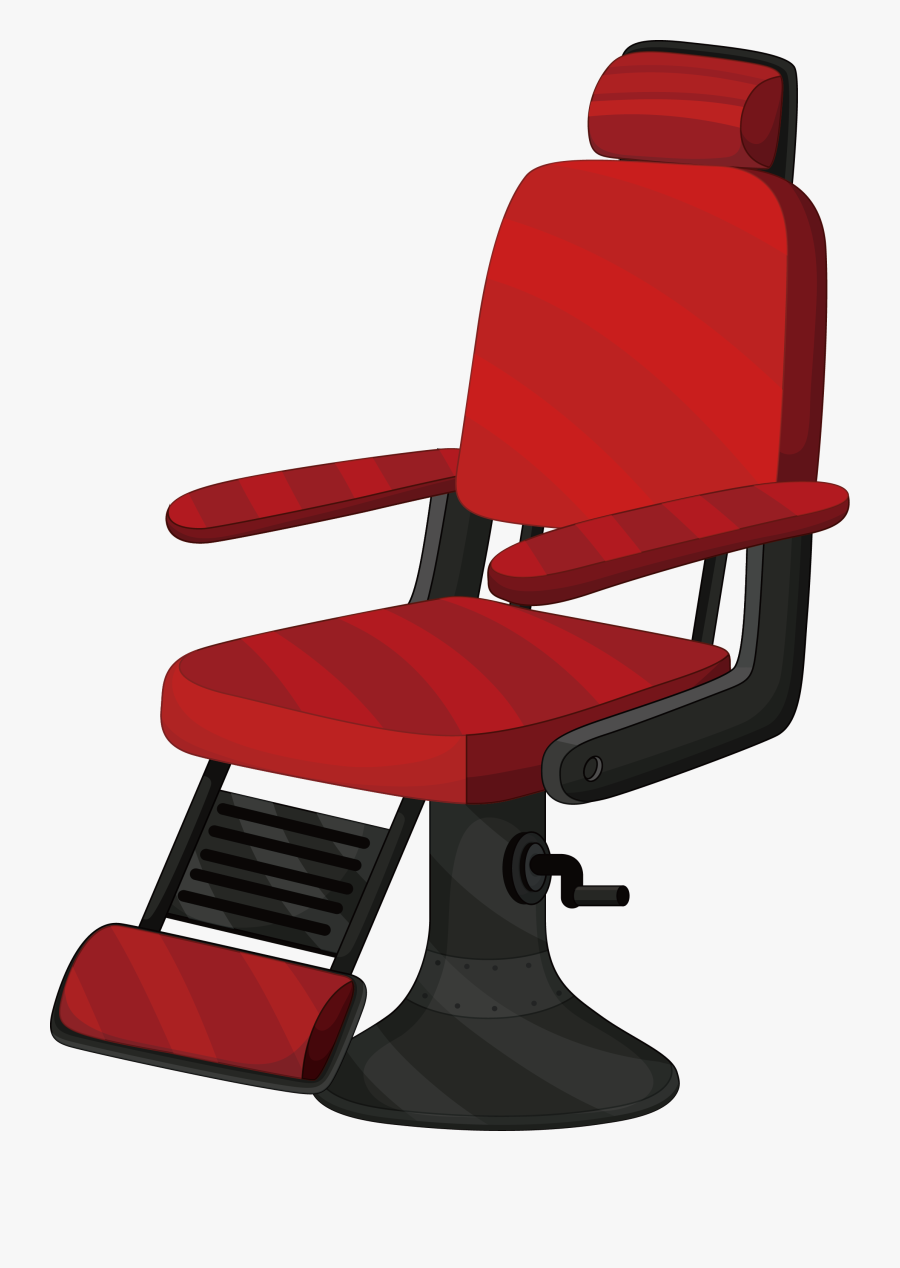 Chair Clip Red - Barber Chair Clipart, Transparent Clipart