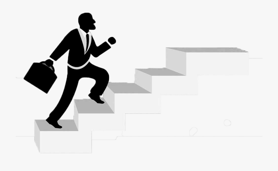 Business People Climb The Floor Png Download - Climbing Staircase Png, Transparent Clipart