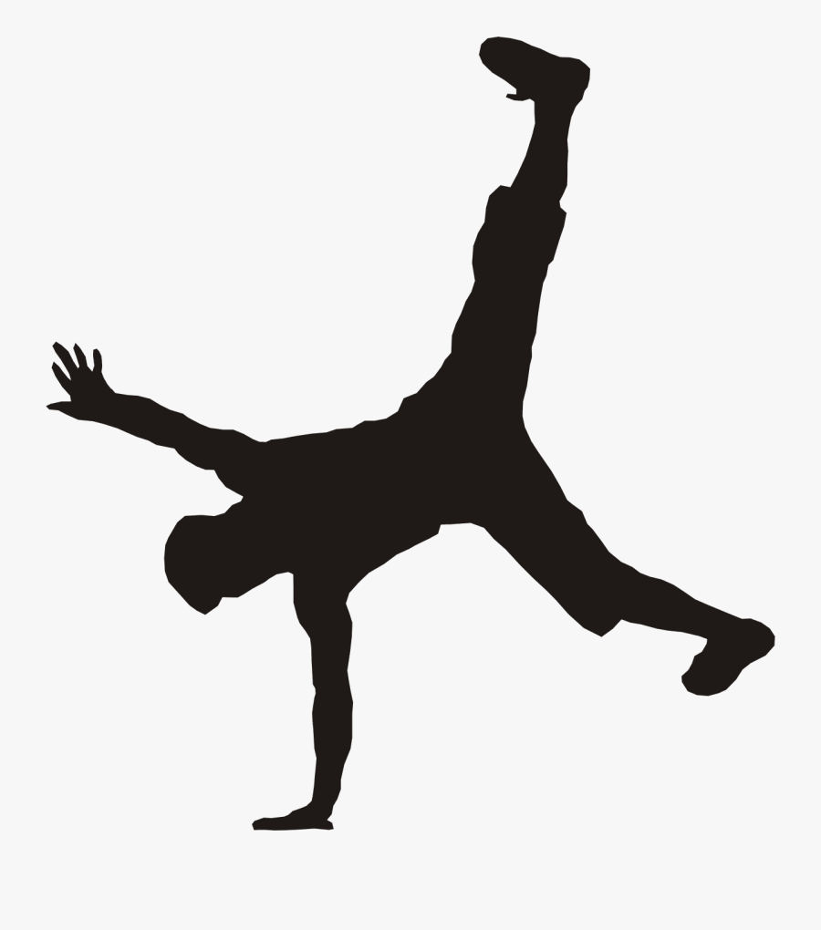 Transparent Bboy Clipart - Break Dance Silhouette Png, Transparent Clipart