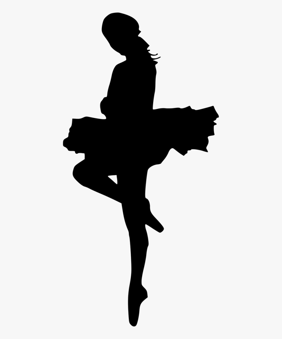 Silhouette Ballerina Ballet Dancer - Png Bailarina Preto E Branco, Transparent Clipart